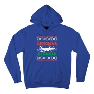 Aeromas Plane Ugly Christmas Sweater Flight Xmas Pilot Gift Funny Gift Hoodie