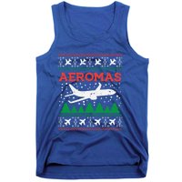 Aeromas Plane Ugly Christmas Sweater Flight Xmas Pilot Gift Funny Gift Tank Top