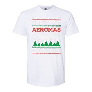 Aeromas Plane Ugly Christmas Sweater Flight Xmas Pilot Gift Funny Gift Softstyle CVC T-Shirt