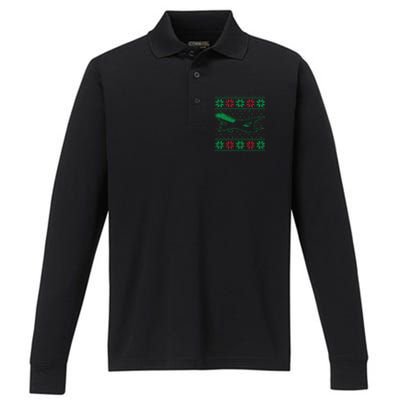 Aircrew Pilot Ugly Aviation Christmas Airplane Matching Cool Gift Performance Long Sleeve Polo