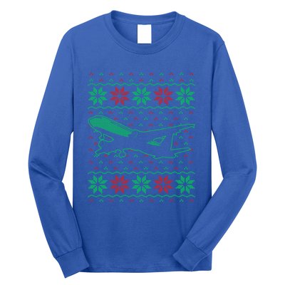 Aircrew Pilot Ugly Aviation Christmas Airplane Matching Cool Gift Long Sleeve Shirt