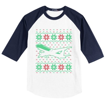 Aircrew Pilot Ugly Aviation Christmas Airplane Matching Cool Gift Baseball Sleeve Shirt