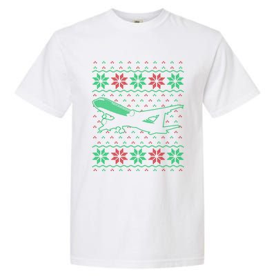 Aircrew Pilot Ugly Aviation Christmas Airplane Matching Cool Gift Garment-Dyed Heavyweight T-Shirt