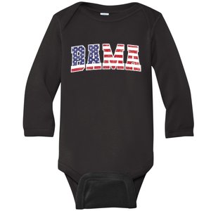 Alabama Patriotic Us Flag Design For Patriots Baby Long Sleeve Bodysuit