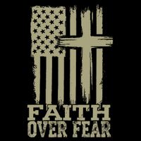 America Pride US Flag Faith Over Fear Prayer Religious  Youth Performance Sprint T-Shirt