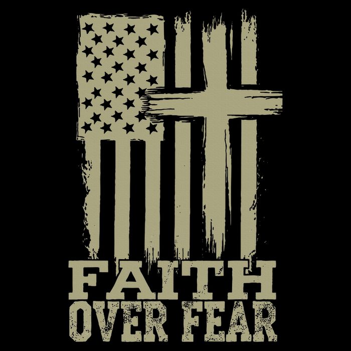 America Pride US Flag Faith Over Fear Prayer Religious  Youth Performance Sprint T-Shirt