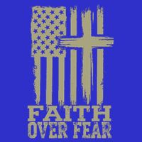 America Pride US Flag Faith Over Fear Prayer Religious  Kids Hoodie