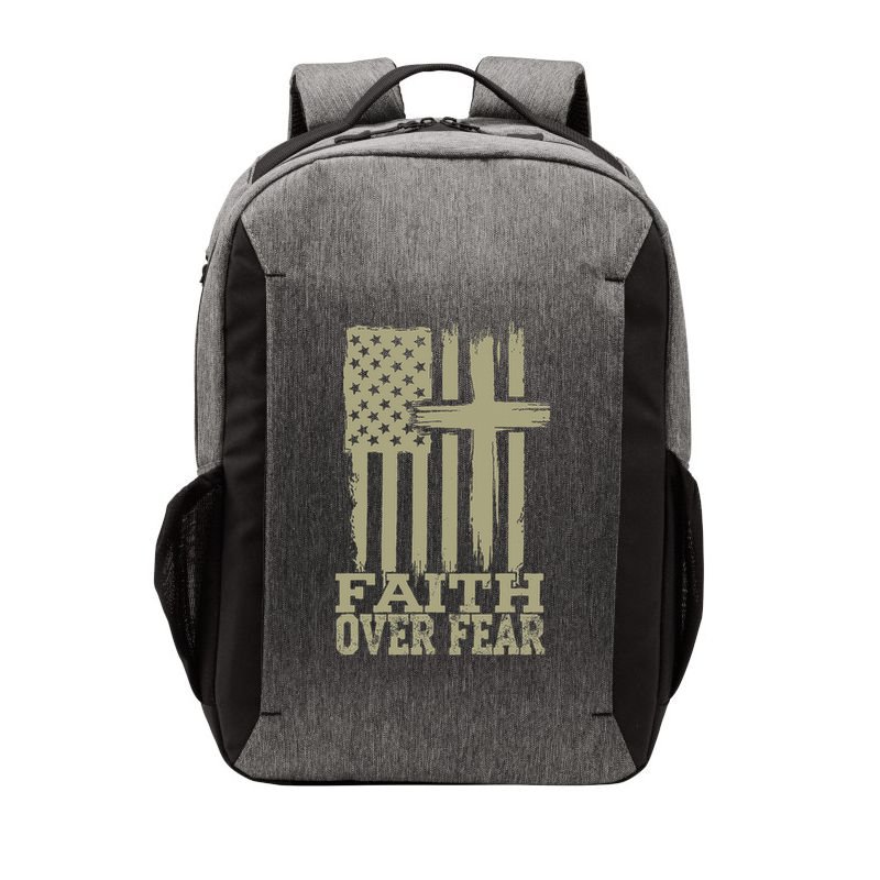 America Pride US Flag Faith Over Fear Prayer Religious  Vector Backpack