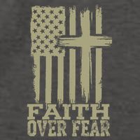 America Pride US Flag Faith Over Fear Prayer Religious  Vector Backpack