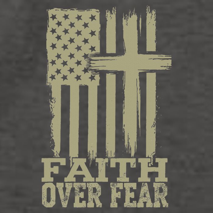 America Pride US Flag Faith Over Fear Prayer Religious  Vector Backpack
