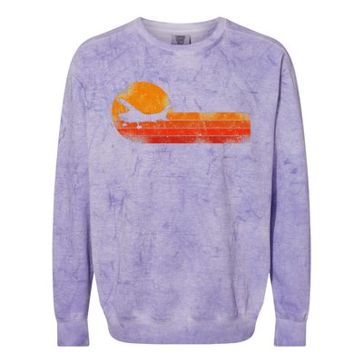 Airplane Pilot Vintage Colorblast Crewneck Sweatshirt