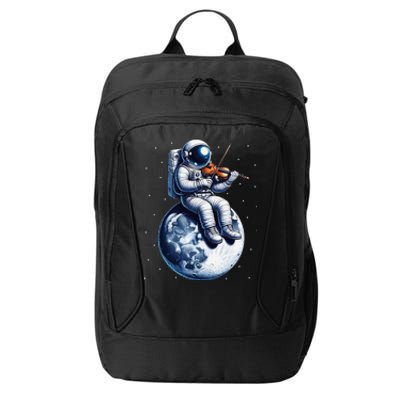 Astronaut Playing Violin On Moon Space Music Lover Novelty City Backpack