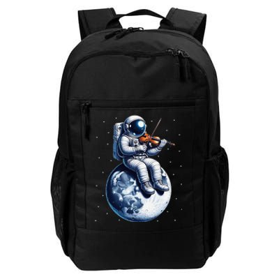 Astronaut Playing Violin On Moon Space Music Lover Novelty Daily Commute Backpack