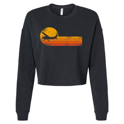Airplane Pilot Vintage Cropped Pullover Crew