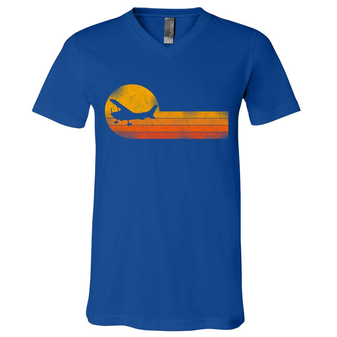 Airplane Pilot Vintage V-Neck T-Shirt