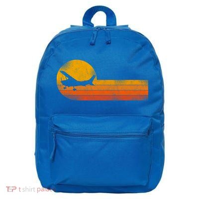 Airplane Pilot Vintage 16 in Basic Backpack