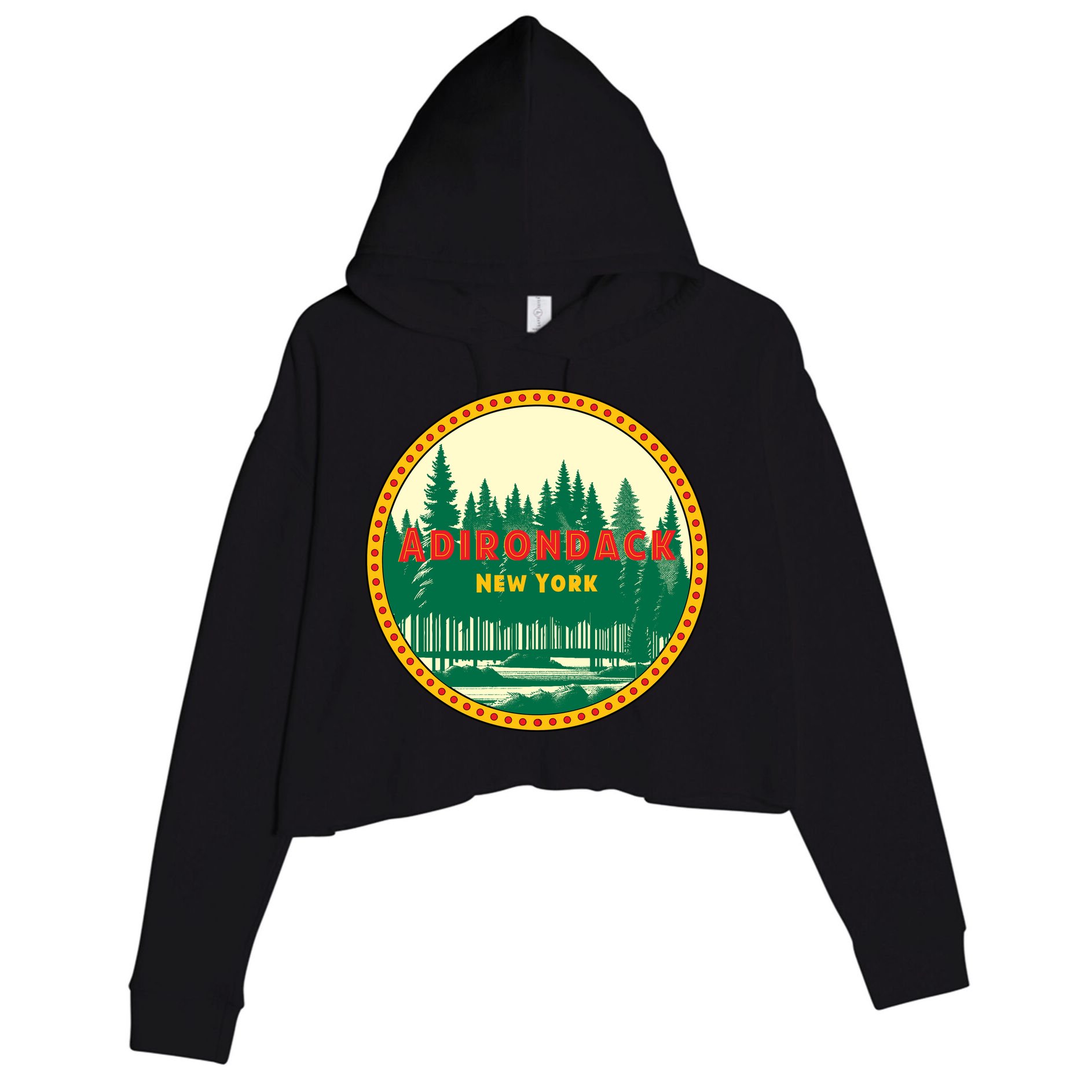 Adirondack Park Vintage Crop Fleece Hoodie