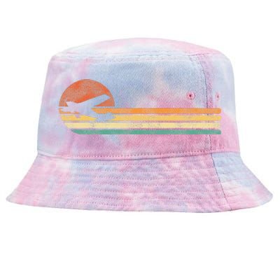 Airplane Pilot Vintage Tie-Dyed Bucket Hat