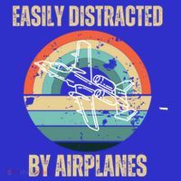 Airplane Pilot Vintage Retro Easily Distracted By Airplanes Cool Gift Apron