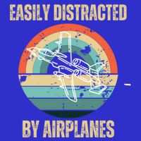 Airplane Pilot Vintage Retro Easily Distracted By Airplanes Cool Gift Button