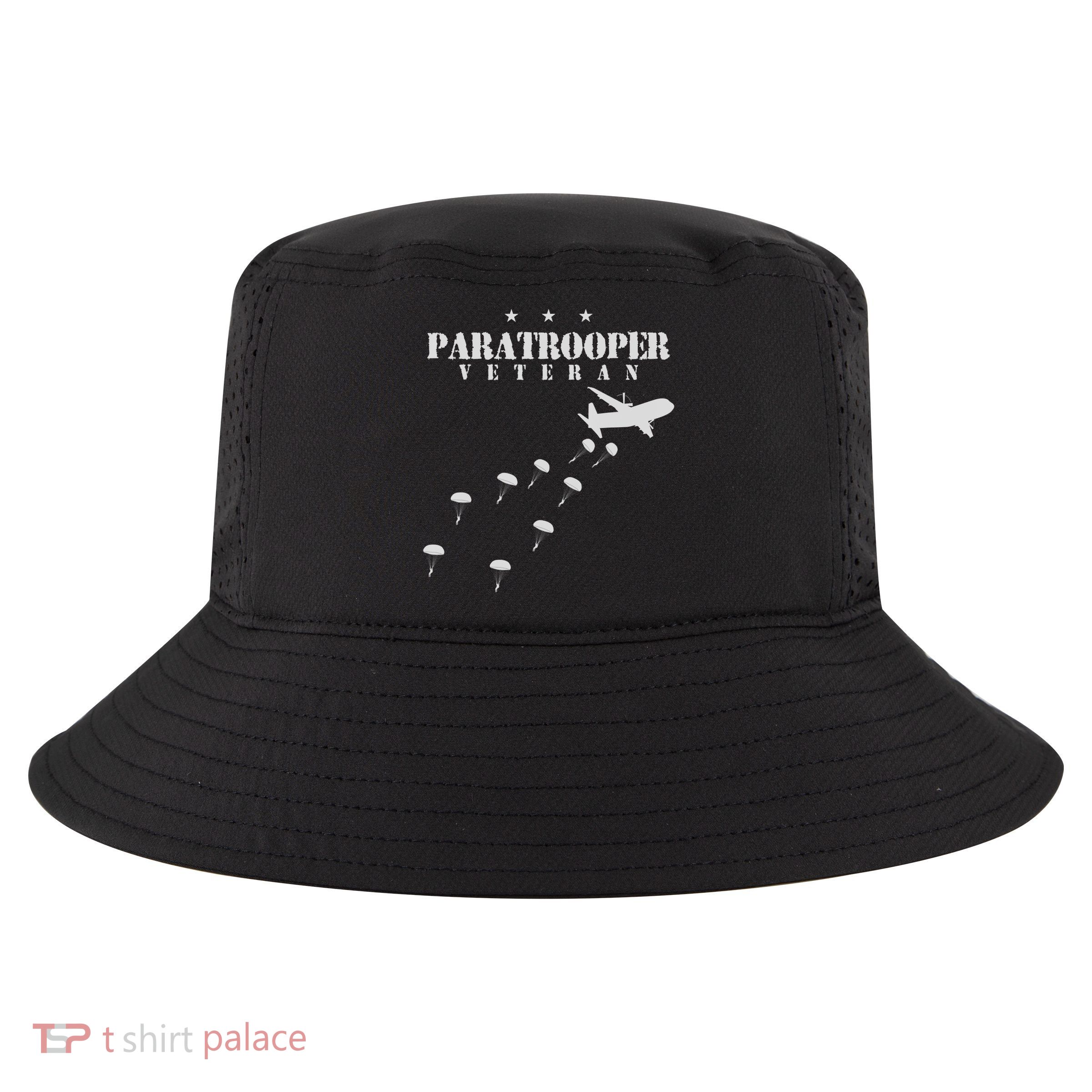 Airborne Paratrooper Veteran Infantry Division Cool Comfort Performance Bucket Hat