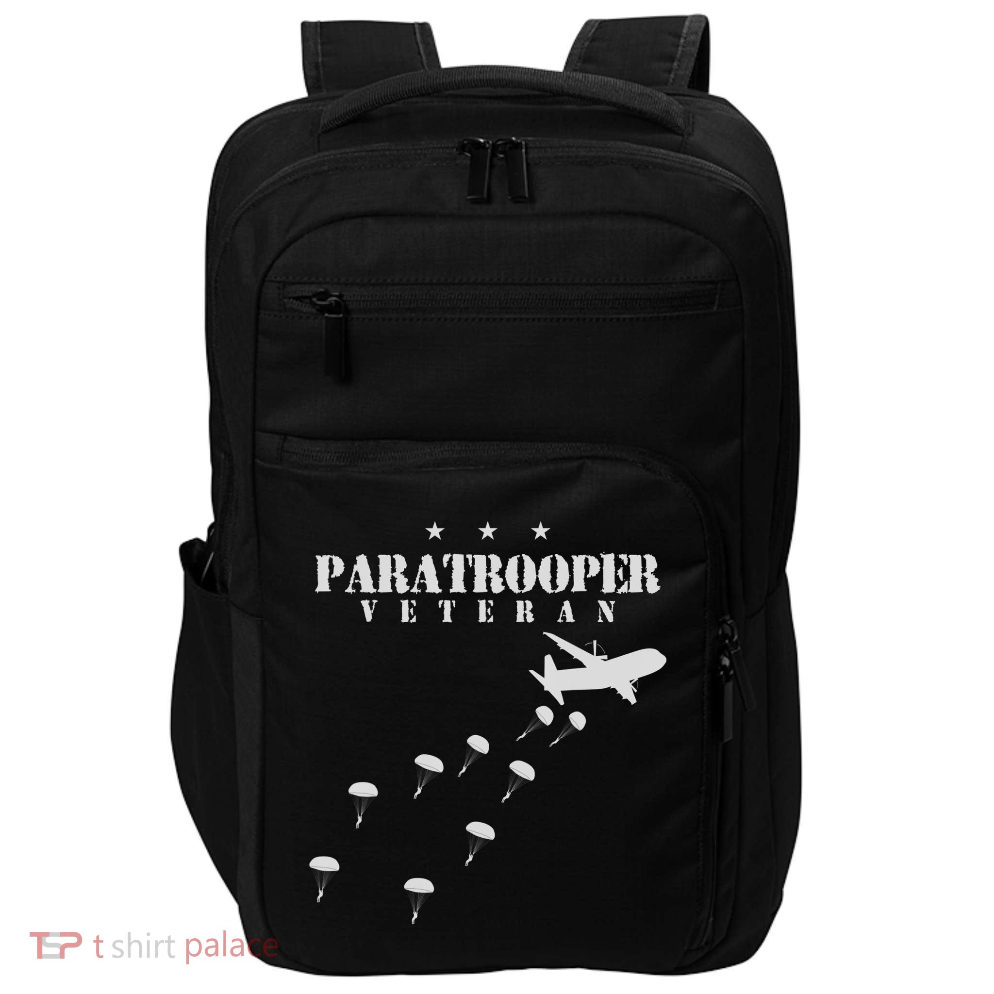 Airborne Paratrooper Veteran Infantry Division Impact Tech Backpack