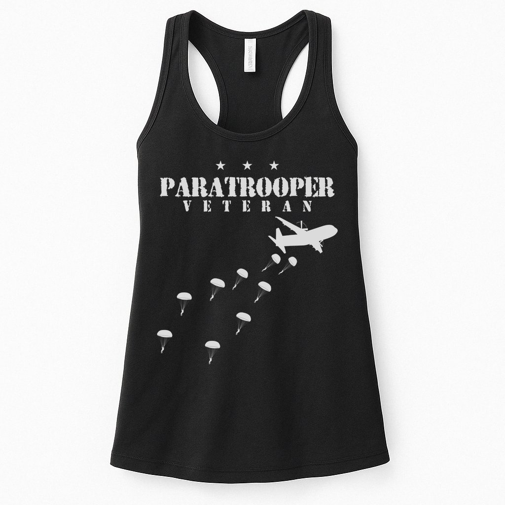 Airborne Paratrooper Veteran Infantry Division Womens Tank Top