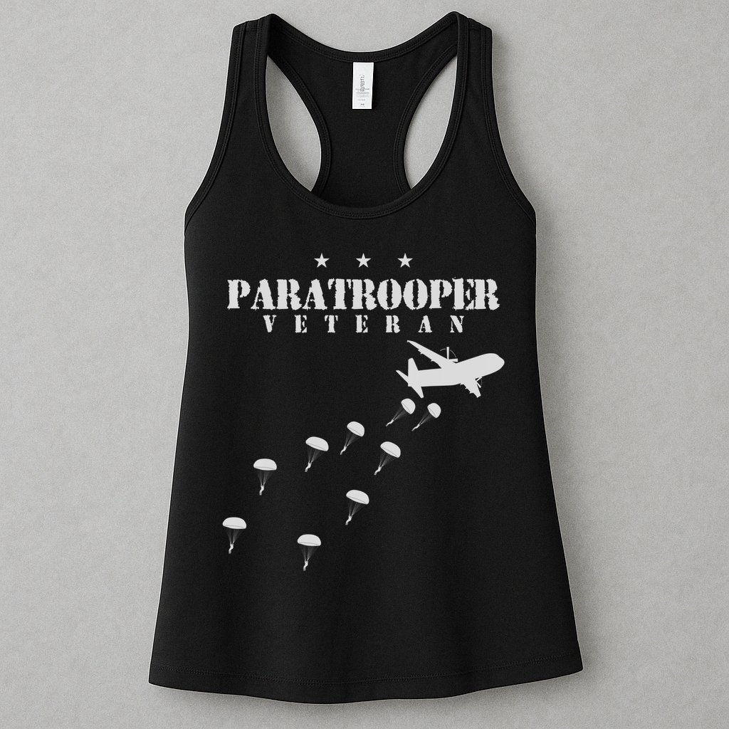 Airborne Paratrooper Veteran Infantry Division Womens Tank Top
