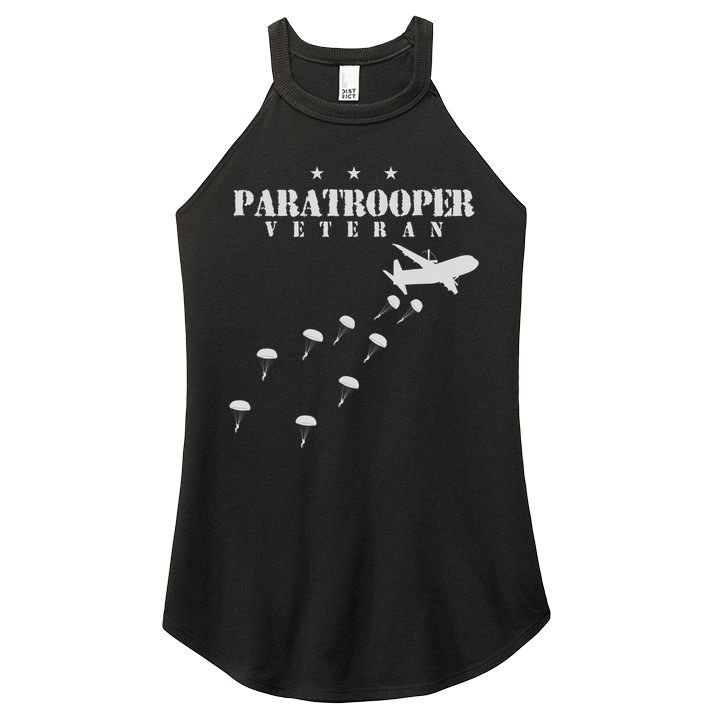 Airborne Paratrooper Veteran Infantry Division Women's Perfect Tri Rocker Tank