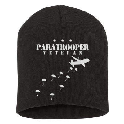 Airborne Paratrooper Veteran Infantry Division Short Acrylic Beanie