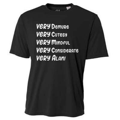 Alani Personalized Very Demure Very Mindful Alani Name Cooling Performance Crew T-Shirt