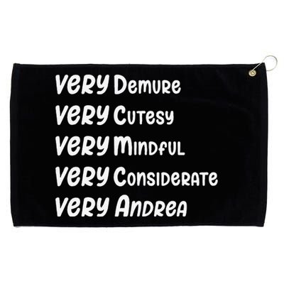 Andrea Personalized Very Demure Very Mindful Andrea Name Grommeted Golf Towel