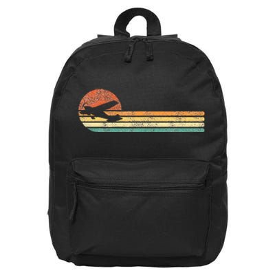 Airplane Pilot Vintage 16 in Basic Backpack