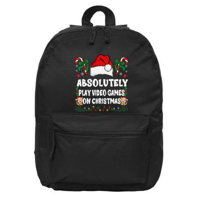 Absolutely Play Video Games Xmas Family Matching Christmas 16 in Basic Backpack
