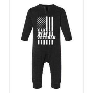 American Patriot WWII Veteran Military World War 2 Veteran Infant Fleece One Piece