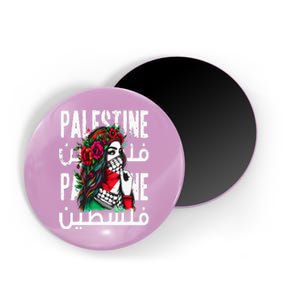 A Palestinian  Wearing A Palestinian Bandana Palestine Magnet