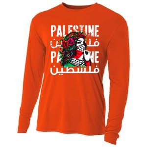 A Palestinian Wearing A Palestinian Bandana Palestine Cooling Performance Long Sleeve Crew