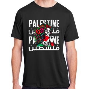 A Palestinian Wearing A Palestinian Bandana Palestine Adult ChromaSoft Performance T-Shirt