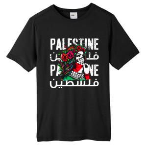 A Palestinian Wearing A Palestinian Bandana Palestine Tall Fusion ChromaSoft Performance T-Shirt