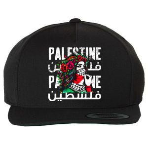 A Palestinian Wearing A Palestinian Bandana Palestine Wool Snapback Cap