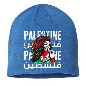 A Palestinian Wearing A Palestinian Bandana Palestine Sustainable Beanie