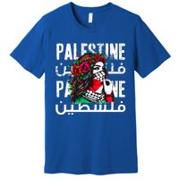 A Palestinian Wearing A Palestinian Bandana Palestine Premium T-Shirt