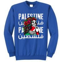 A Palestinian Wearing A Palestinian Bandana Palestine Tall Sweatshirt