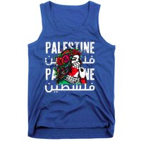 A Palestinian Wearing A Palestinian Bandana Palestine Tank Top