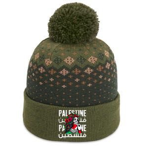 A Palestinian Wearing A Palestinian Bandana Palestine The Baniff Cuffed Pom Beanie