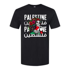 A Palestinian Wearing A Palestinian Bandana Palestine Softstyle CVC T-Shirt