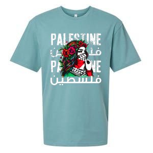 A Palestinian Wearing A Palestinian Bandana Palestine Sueded Cloud Jersey T-Shirt