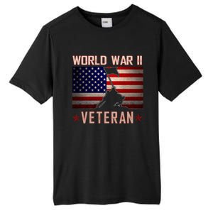 American Patriot WWII Veteran Military World War 2 Veteran Tall Fusion ChromaSoft Performance T-Shirt