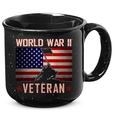 American Patriot WWII Veteran Military World War 2 Veteran 15oz Campfire Ceramic Mug