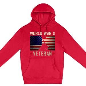 American Patriot WWII Veteran Military World War 2 Veteran Premium Pullover Hoodie